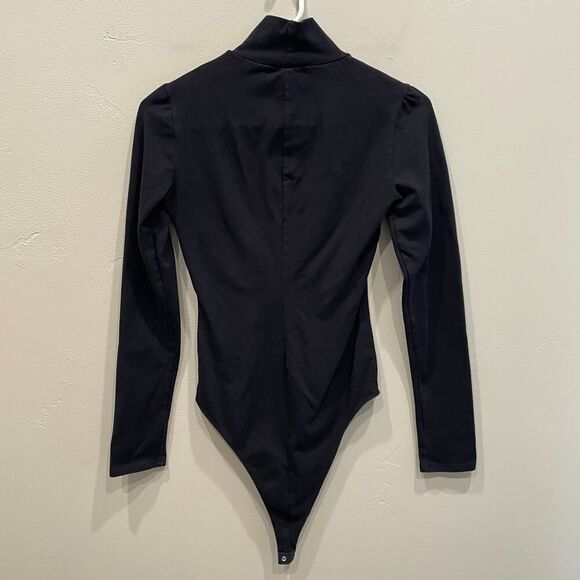Reformation Jeans Turtleneck Bodysuit in Black - Size: XS - Picture 2 of 6